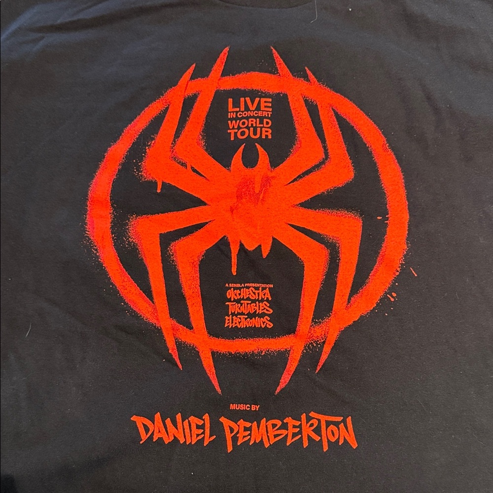 MARVEL GRAPHIC BLACK T-Shirt with Red Spider Graphic NWOT 2XL